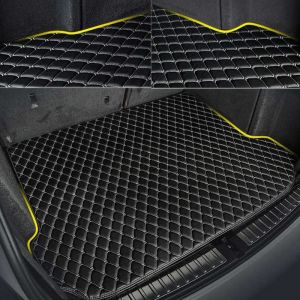 7D Car Trunk/Boot/Dicky PU Leatherette Mat for Figo Aspire  - Black